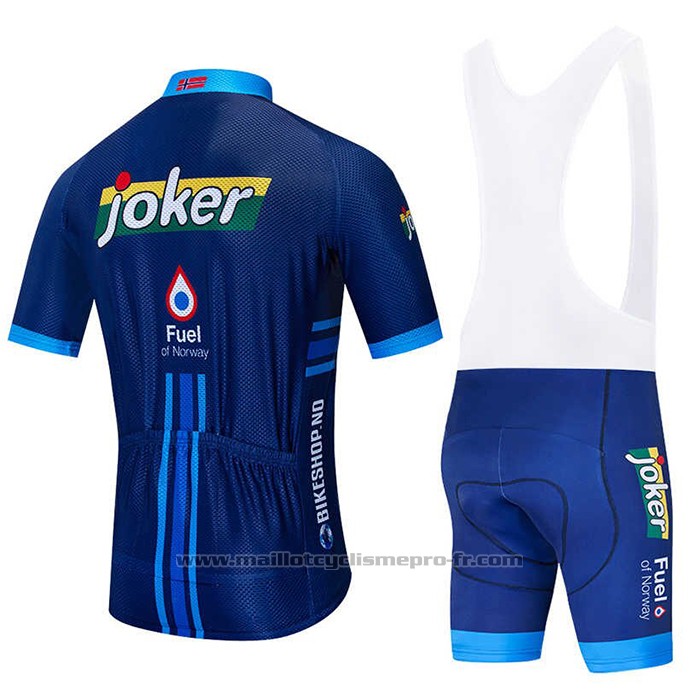 2020 Maillot Cyclisme Joker Fuel Bleu Manches Courtes et Cuissard